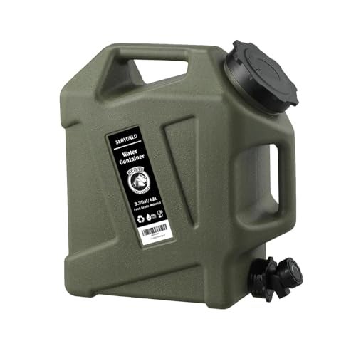 SLOYUNLU 3.2 Gallon Water Jug with Spigot, BPA Free Leak-Proof Camping Water Container, Portable Emergency Water Storage for Outdoor Hiking, Camping, Home Use, Camping Essentials - Image 1