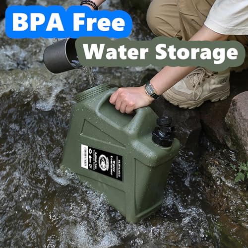 SLOYUNLU 3.2 Gallon Water Jug with Spigot, BPA Free Leak-Proof Camping Water Container, Portable Emergency Water Storage for Outdoor Hiking, Camping, Home Use, Camping Essentials - Image 4