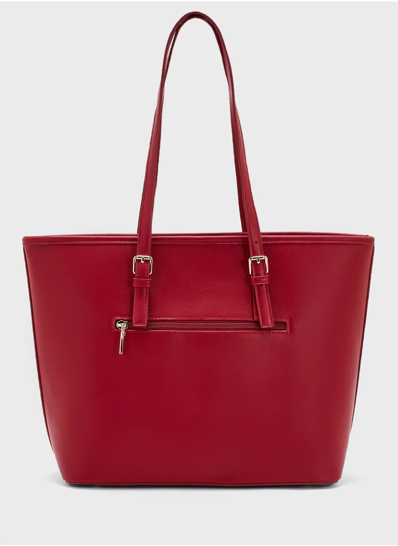 Khizana Croc Panel Tote Bag