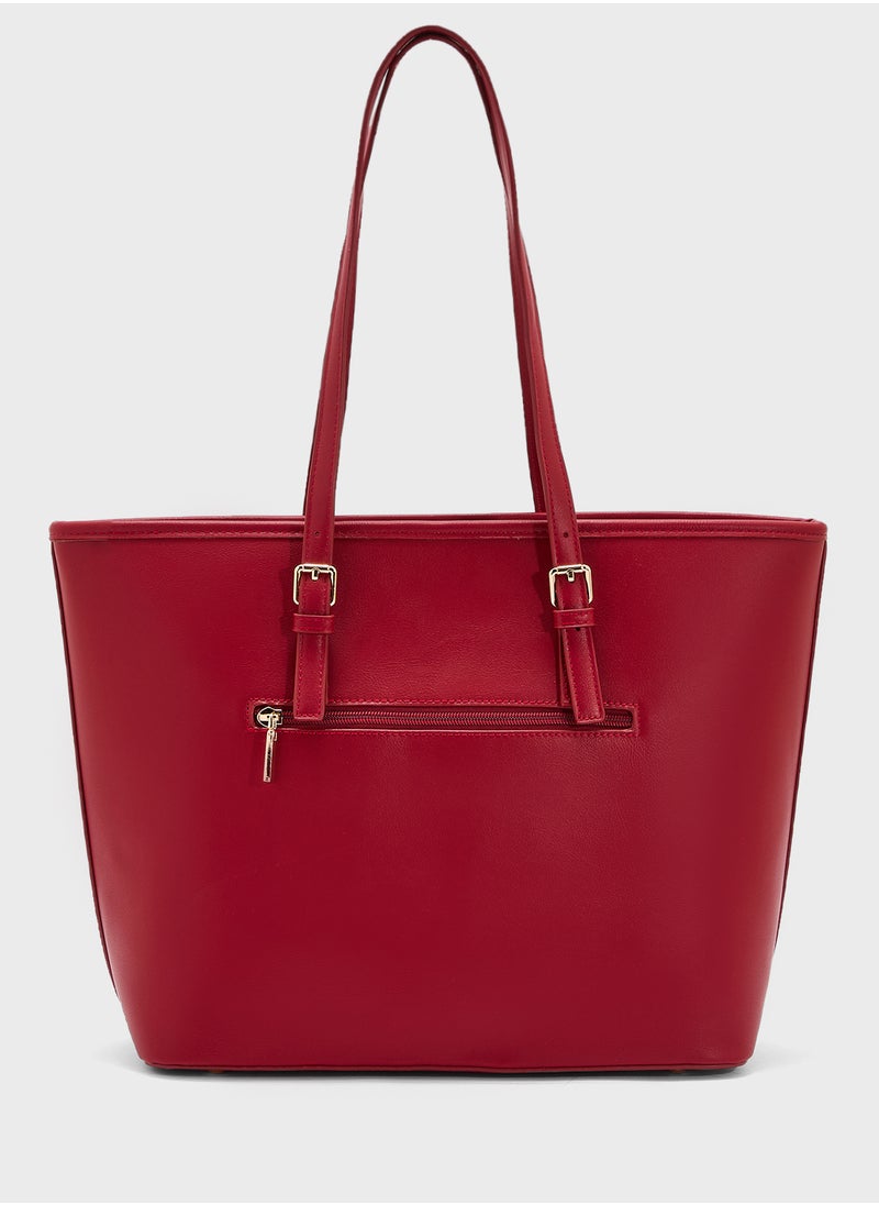 Khizana Croc Panel Tote Bag  - Image 2