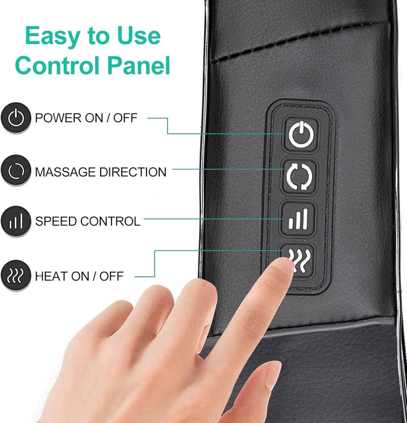 Medcursor Neck Massager, Electric Neck and Back Massager with Heat, Portable Deep Tissue 3D Kneading Pillow for Muscle Pain Relief, Home, Office Use, Mothers Day Gifts - Image 4