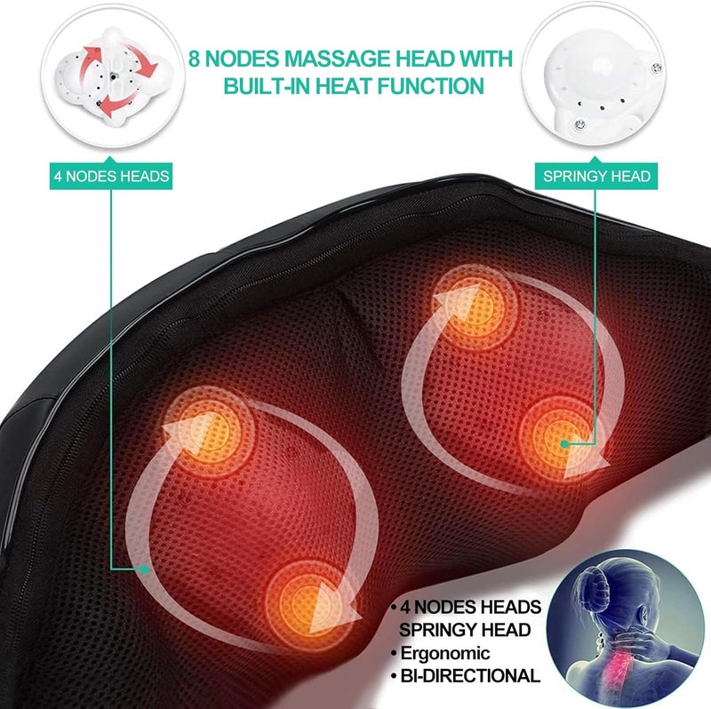 Medcursor Neck Massager, Electric Neck and Back Massager with Heat, Portable Deep Tissue 3D Kneading Pillow for Muscle Pain Relief, Home, Office Use, Mothers Day Gifts - Image 3