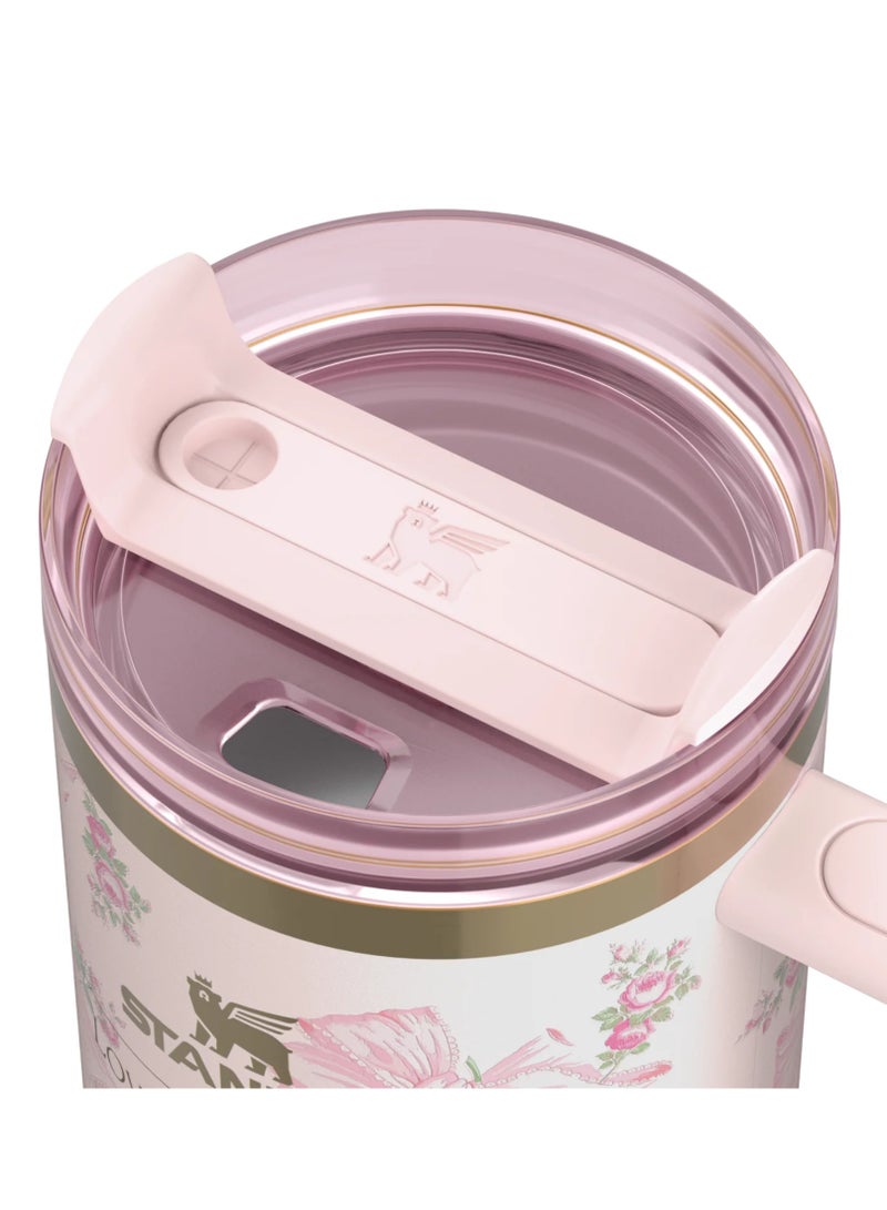 Stanley The Quencher H2.0 Tumbler With Handle And Straw 40 oz Flowstate 3-Position Lid Cup Holder Compatible For Travel Insulated Stainless Steel Cup BPA-Free Stanley X LoveShackFancy Cup Vacuum Insulated Tumbler With Lid and Straw For Water, Iced Tea Or Coffee, Smoothie And More Rosa Beaux Pink - Image 4