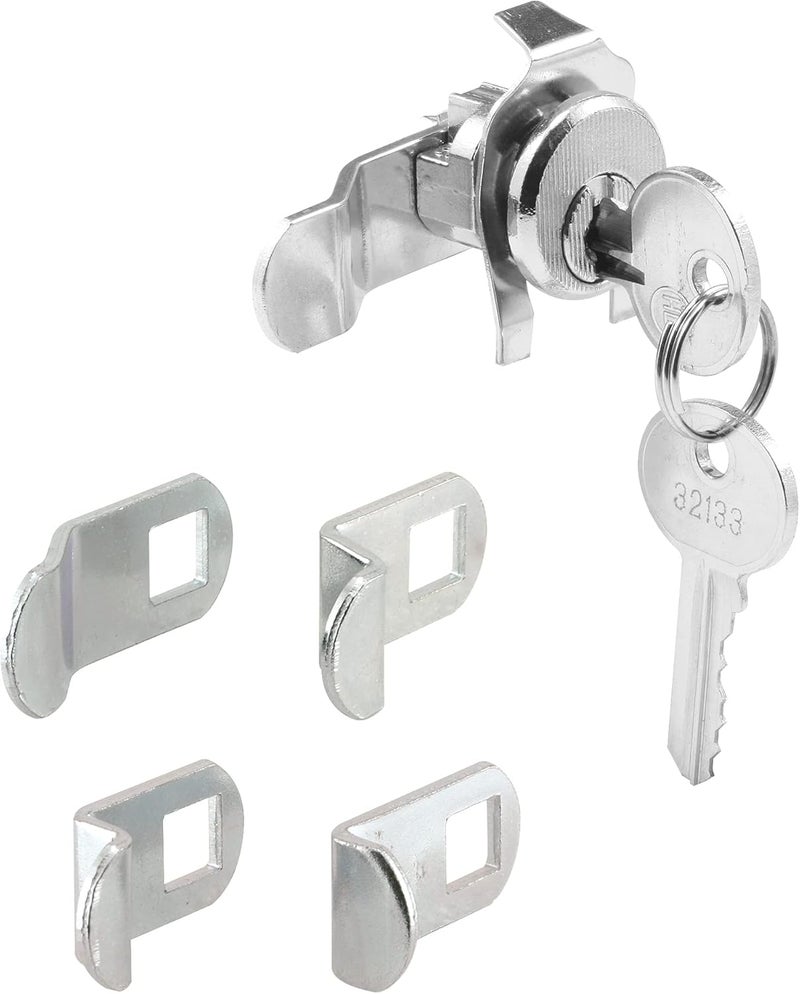 PRIMELINE S 4140 Mailbox Lock – Replacement, Multipurpose Mailbox Lock for Several Brands – ILCO 1003M Keyway, Opens Counter-Clockwise with 90º Rotation, Nickel Finish (1 Set) - Image 1