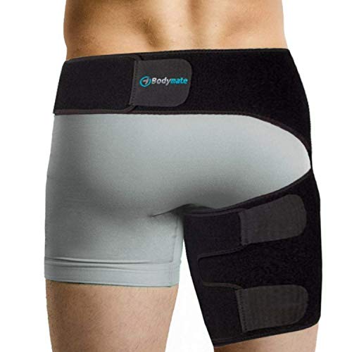 BODYMATE Hip Brace and Sciatica Pain Relief Devices - Sacroiliac Belt, Compression Wrap for Thigh, Hamstring, Joints, Hip Pain - Adjustable Sciatic Nerve Brace for Men and Women (Medium, 32-44 Inches) - Image 1