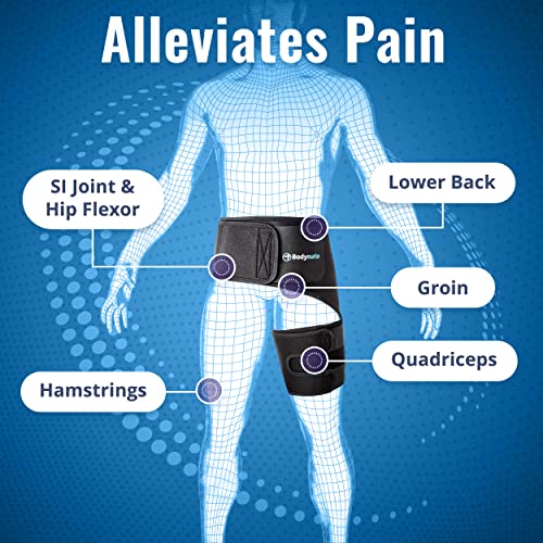 BODYMATE Hip Brace and Sciatica Pain Relief Devices - Sacroiliac Belt, Compression Wrap for Thigh, Hamstring, Joints, Hip Pain - Adjustable Sciatic Nerve Brace for Men and Women (Medium, 32-44 Inches) - Image 2