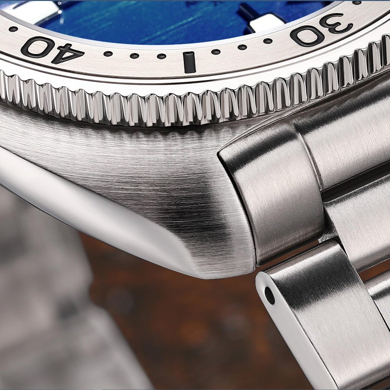 ADDIESDIVE Mens Automatic Dive Watch Stainless Steel NH35A Mechanical Movement 200M Waterproof Blue Deep Sea Dial - Image 4