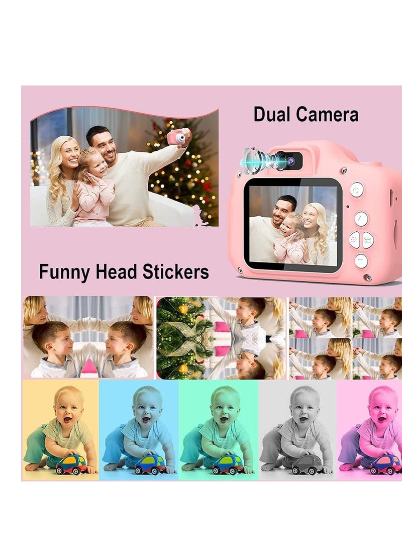ELTRAZONE Upgrade Kids Selfie Camera, Christmas Birthday Gifts for Girls Age 3-9, 20MP 1080P HD Digital Video Cameras for Toddler, Portable Toy for 3 4 5 6 7 8 9Year Old Girl -Pink - Image 3