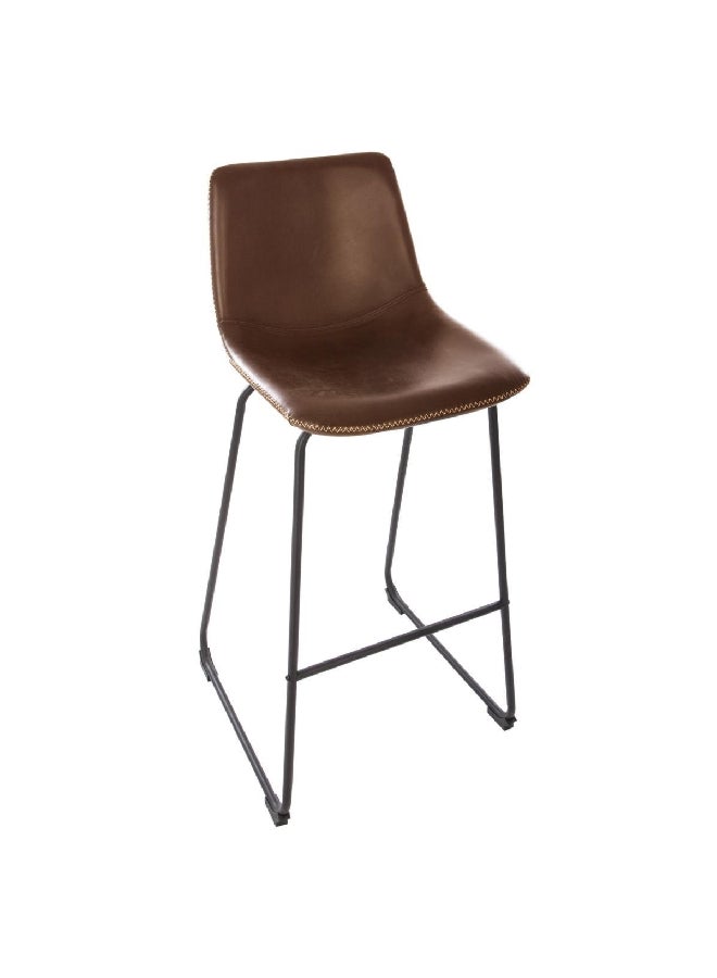 atmosphera Lois Elegant Design Polyurethane Adjustable Bar Chair Brown 101.5 x 34.5 x 40.5 cm 156926B  - Image 1