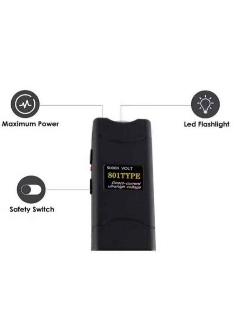Multi-Function Rechargeable Flashlight Keychain – Black - Image 3
