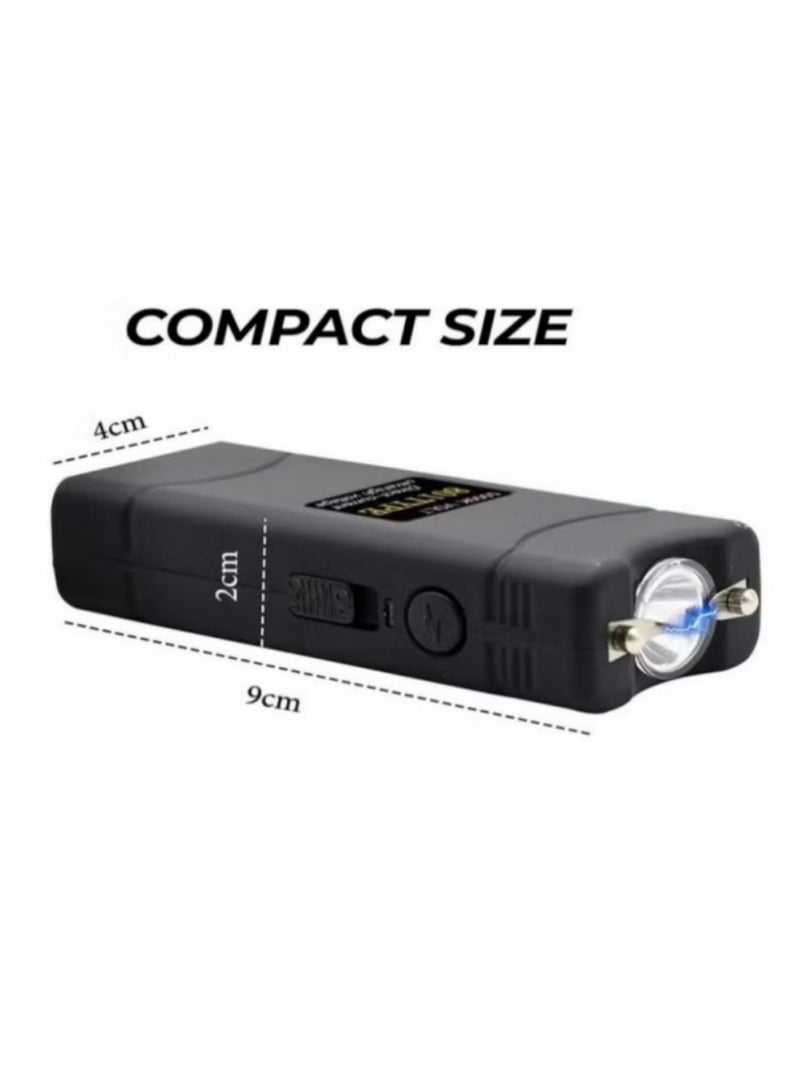 Multi-Function Rechargeable Flashlight Keychain – Black - Image 4