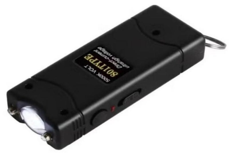 Multi-Function Rechargeable Flashlight Keychain – Black - Image 1