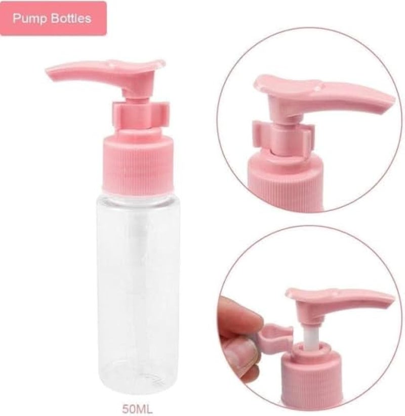 Travel Bottles for Cosmetics - 5 Bottles Empty Refillable Plastic Bottles Leak Proof Travel Size for Shampoo Conditioner Cosmetics Shower Gel - Image 2