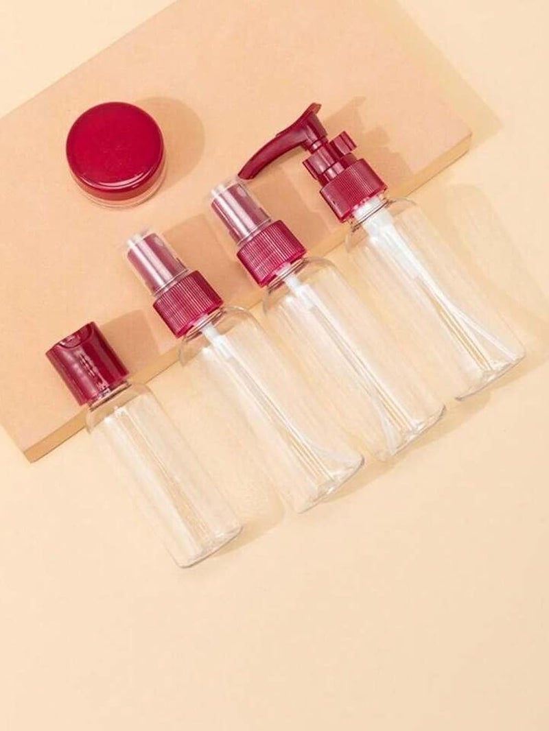 Travel Bottles for Cosmetics - 5 Bottles Empty Refillable Plastic Bottles Leak Proof Travel Size for Shampoo Conditioner Cosmetics Shower Gel - Image 3