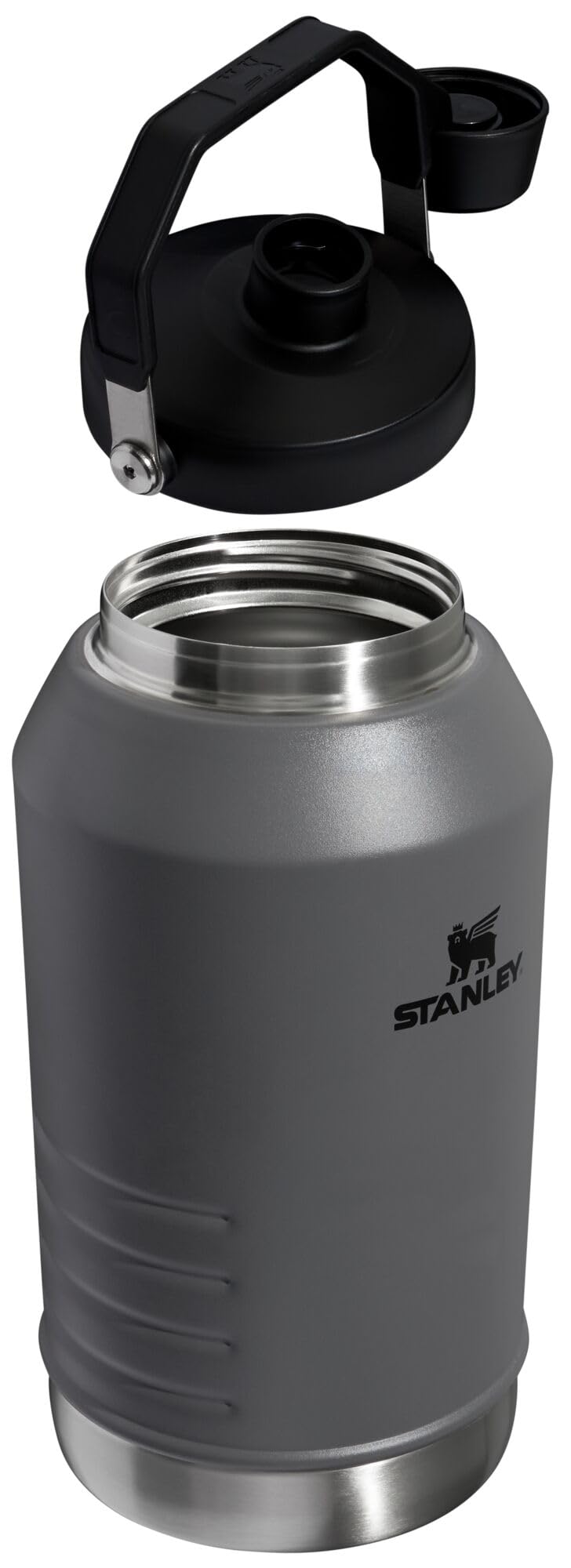 Stanley Stanley Iceflow Fast Flow Jug | Recycled Stainless Steel Water Tumbler | Keeps Drink Cold and Iced for Hours | Easy Carry Handle | 96 OZ | Charcoal  - Image 1