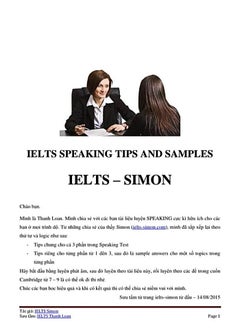 نصائح ونماذج للمحادثة في اختبار IELTS - IELTS Simon 
