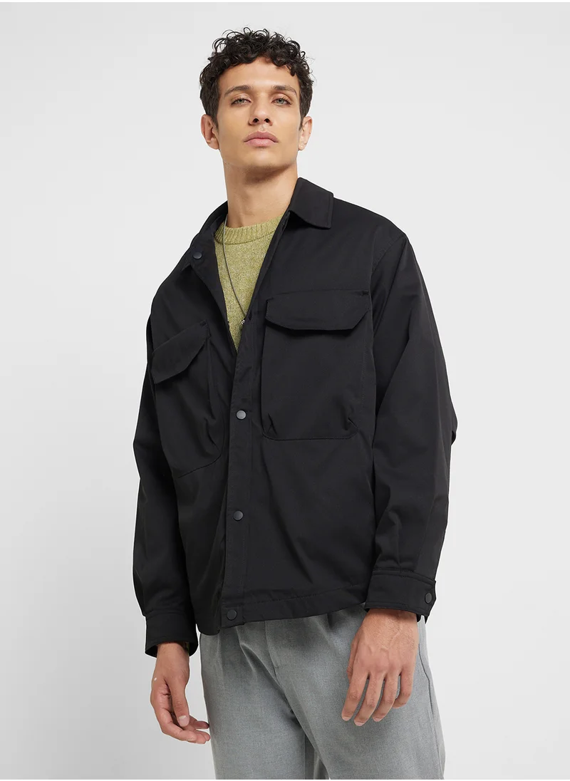 جاك اند جونز Jcohelvetica Parachute Regular Fit Overshirt