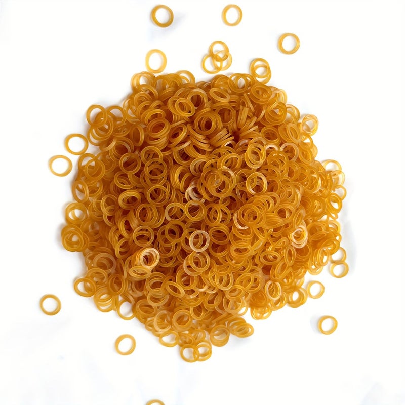 310pcs High Elasticity Yellow Rubber Bands 11mm Diameter for Office Industrial Use - Image 3