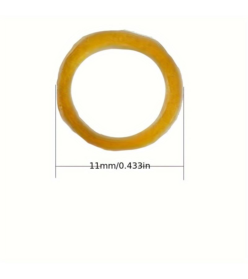 310pcs High Elasticity Yellow Rubber Bands 11mm Diameter for Office Industrial Use - Image 4