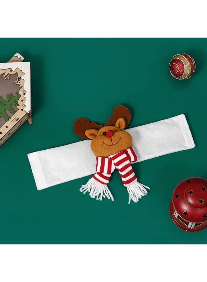 Bohemian Christmas Curtain Tie Backs With Santa Penguin Reindeer Dolls Elk Color - Image 1