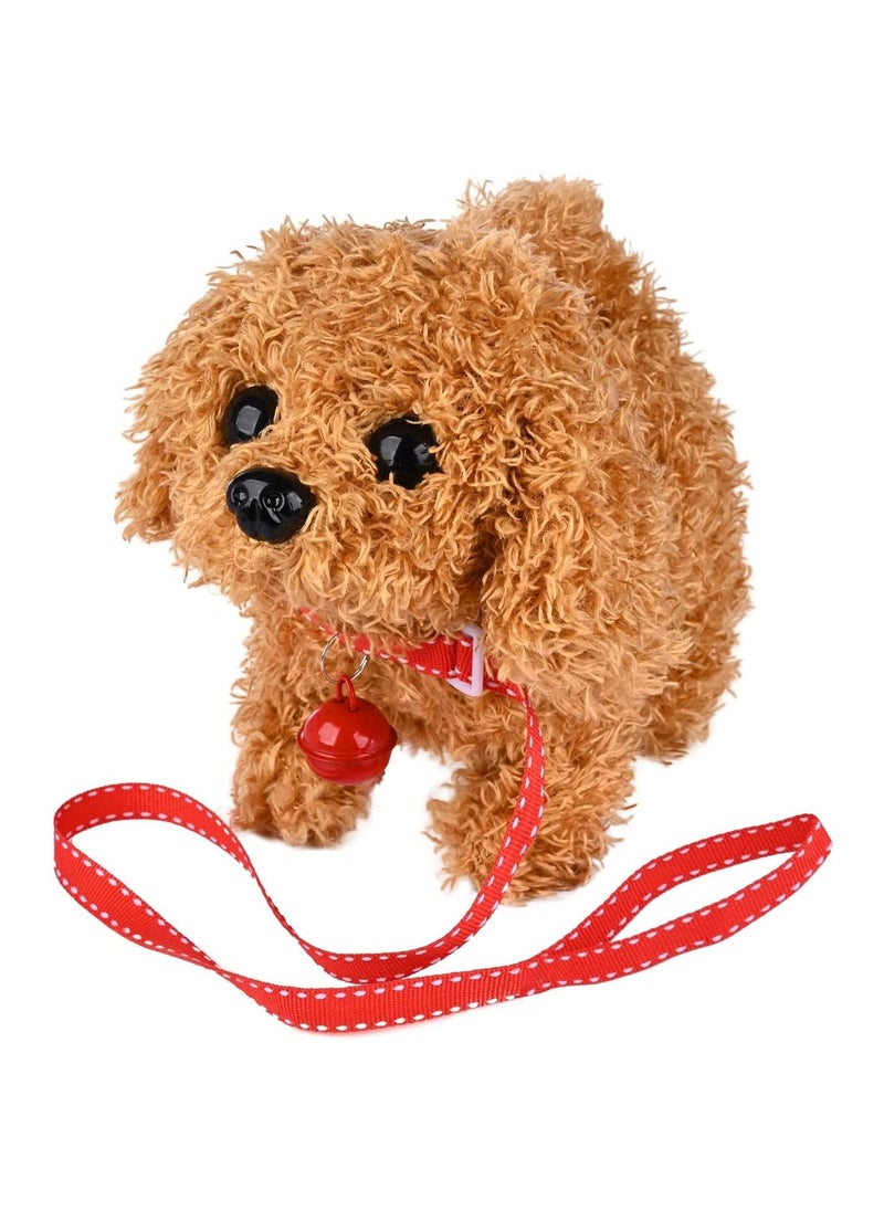 Excefore - Plush Interactive Toy, Electronic Pet, Plush Golden Retriever Toy Puppy Electronic Interactive Pet Dog, Can Walking, Barking, Tail Wagging, Stretching, Companion Animal for Kids (Teddy Dog) - Image 1