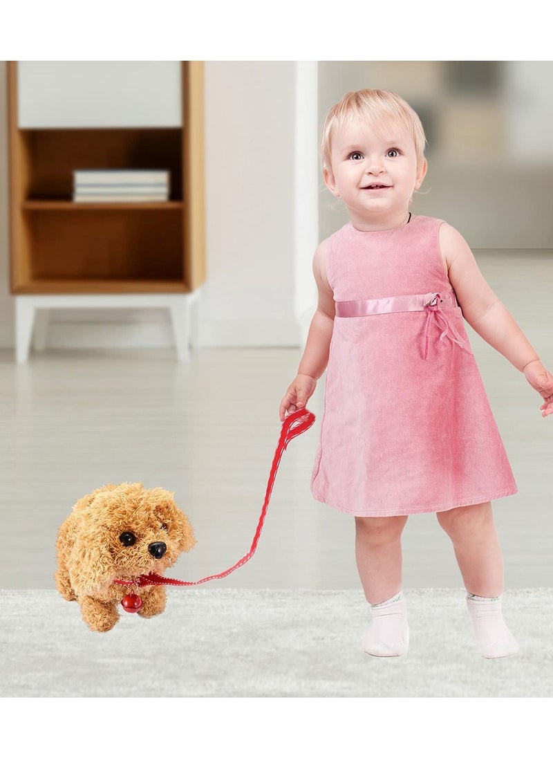 Excefore - Plush Interactive Toy, Electronic Pet, Plush Golden Retriever Toy Puppy Electronic Interactive Pet Dog, Can Walking, Barking, Tail Wagging, Stretching, Companion Animal for Kids (Teddy Dog) - Image 1