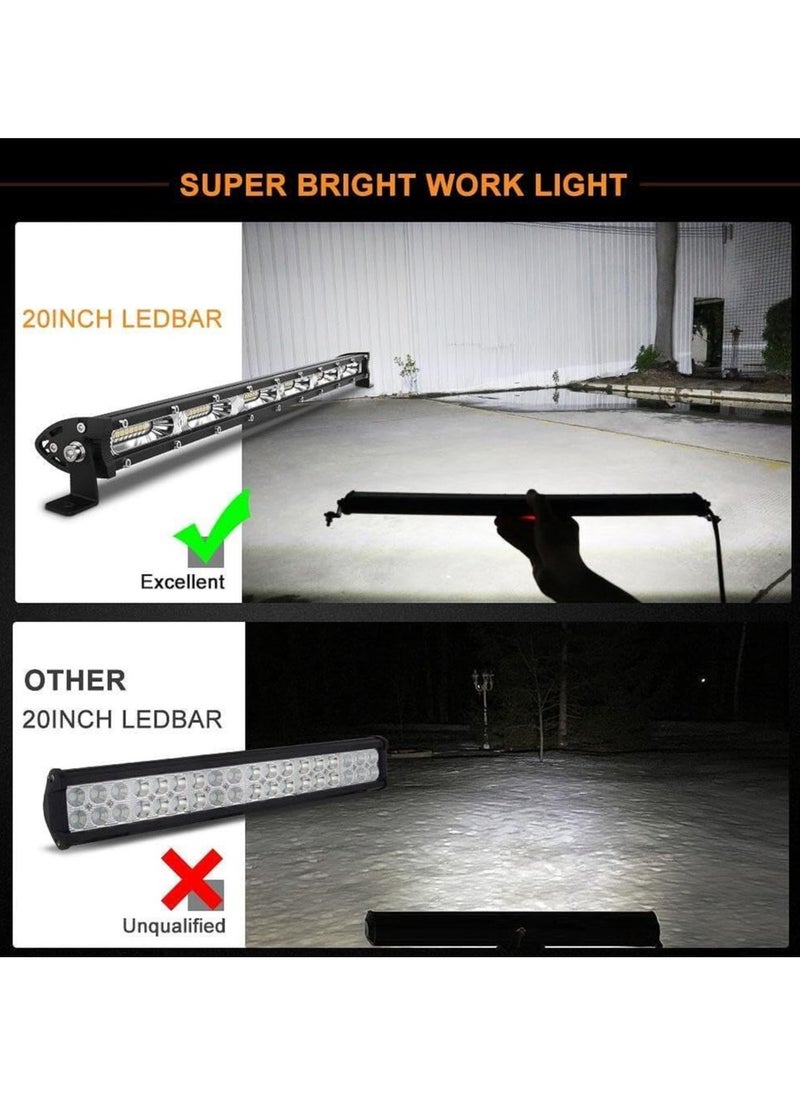 Generic - Off-Road LED Light Bar - Dual Color Combo Beam, IP68 Waterproof, 162W, 51cm, 72 LED Points - Image 1