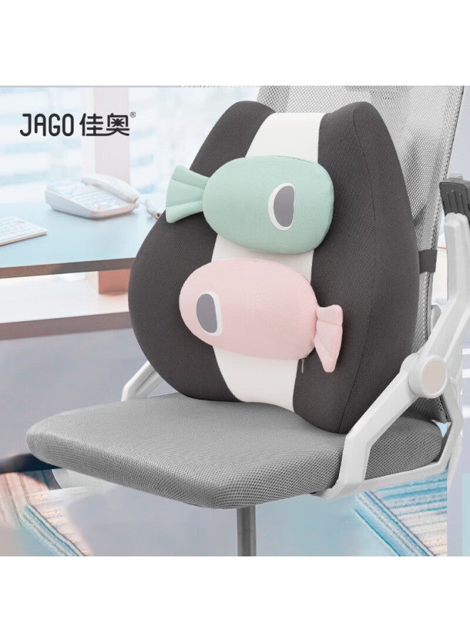 Jiaoao Lumbar Support Cushion, Office Back Support, Ergonomic Waist Pad, Memory Foam, Breathable, Comfortable, Long-sitting Aid, Multi-purpose For Home And Car