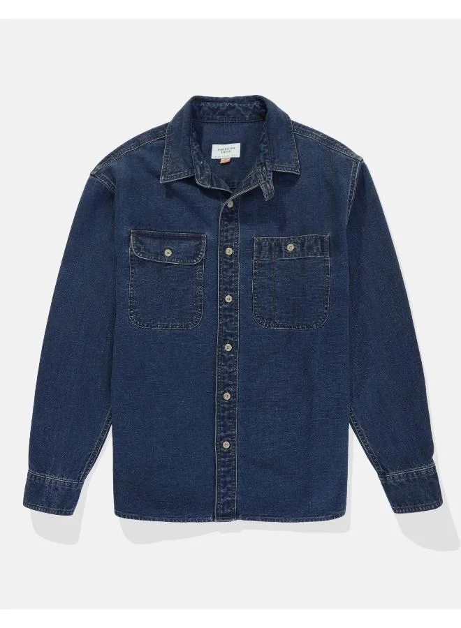 امريكان ايجل AE Oversized Denim Shirt Jacket