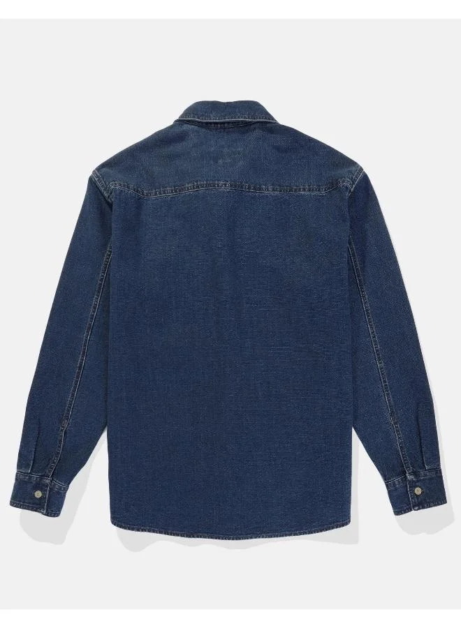 American Eagle AE Oversized Denim Shirt Jacket