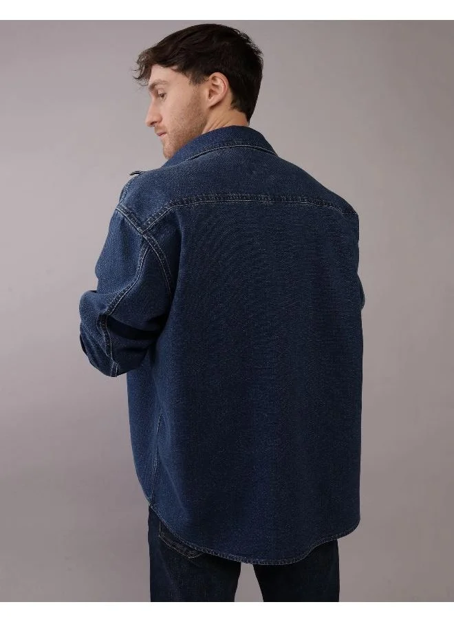 امريكان ايجل AE Oversized Denim Shirt Jacket