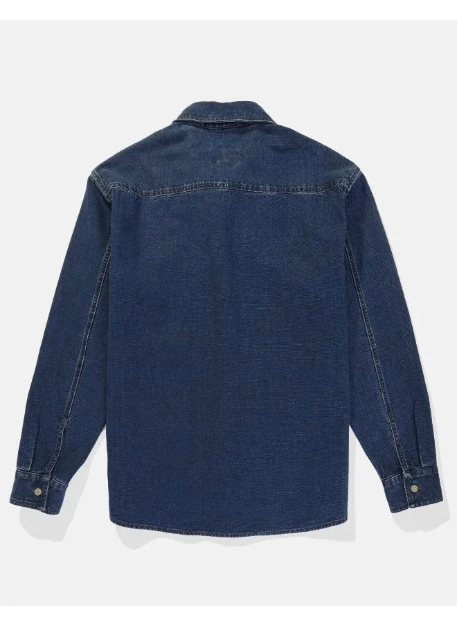 American Eagle AE Oversized Denim Shirt Jacket
