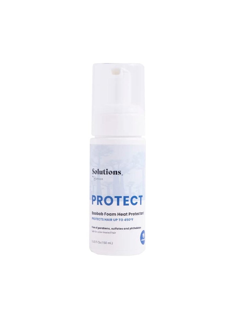 InStyler - InStyler Solutions Protect Foam Heat Protectant  Baobab Shields Hair From Damage Up To 450 F  Helps Soften  Detangle Damaged Hair  ColorSafe  Vegan 5 fl oz  150 ml - Image 1