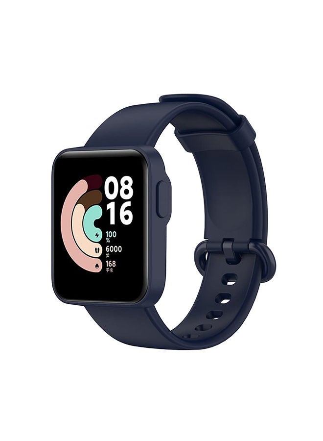 O Ozone Silicon Band+Matching case For Xiaomi MI Lite /Redmi Band Dark Blue  - Image 1