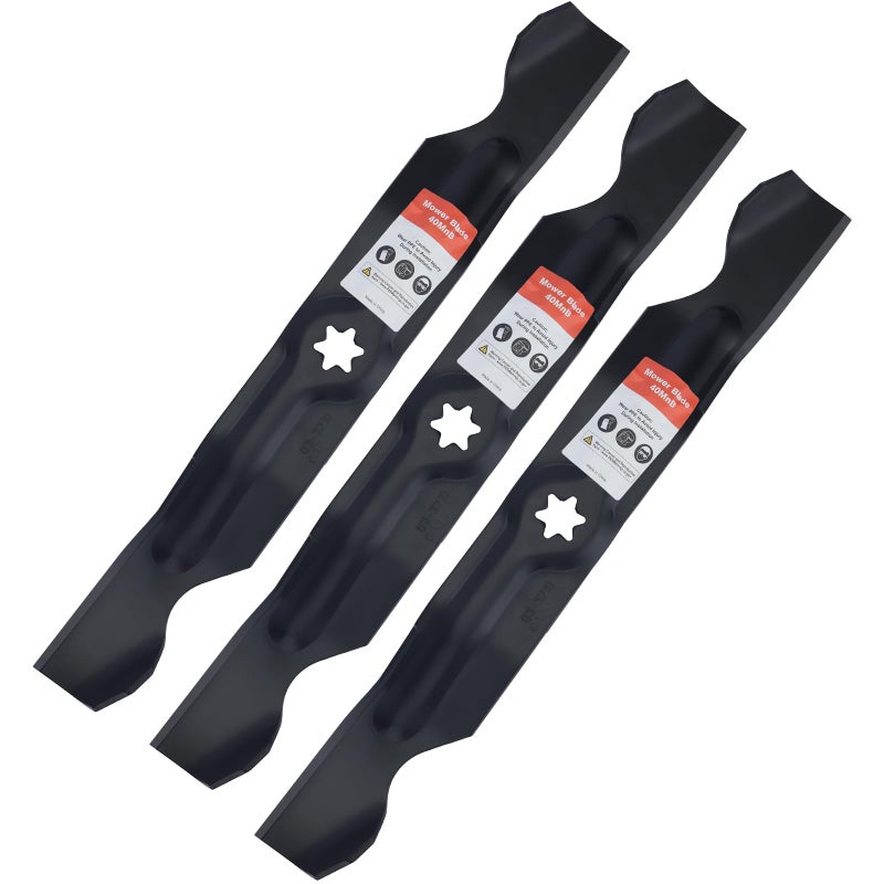 Grasscool 942-04053C Mower Blades for MTD Cub Cadet Troy Bilt 50" Deck Zero Turn Riding Mower Lawn Tractor Replace 742-04056 942-04056 (6 Point Star Mounting Hole) - Image 1