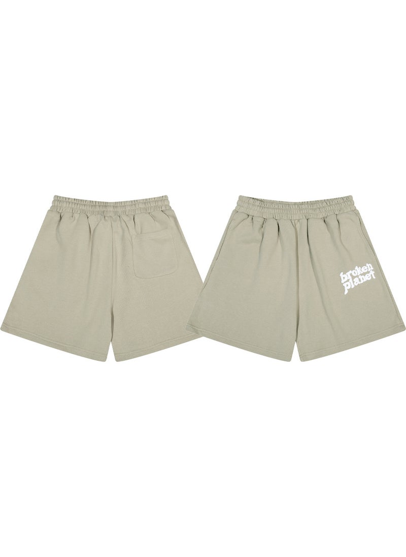 Generic - Mens Casual Shorts Broken Planet Print Loose Fit 348 gray green - Image 1