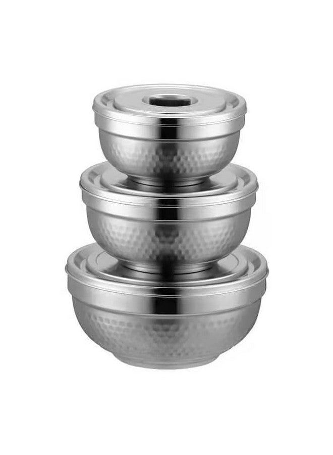 Celltone Microwave Safe 304 Stainless Steel Food Container - Fridge-to-Oven Bowl with Vacuum Freshness Seal (Combo-Set of(400ml,570ml, 850ml) - Image 1