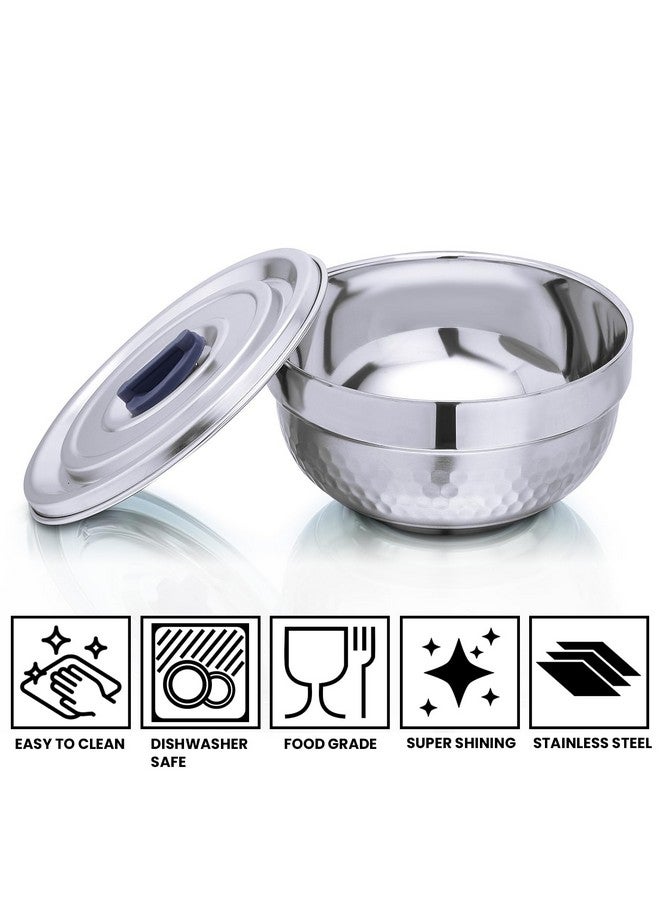 Celltone Microwave Safe 304 Stainless Steel Food Container - Fridge-to-Oven Bowl with Vacuum Freshness Seal (Combo-Set of(400ml,570ml, 850ml) - Image 2