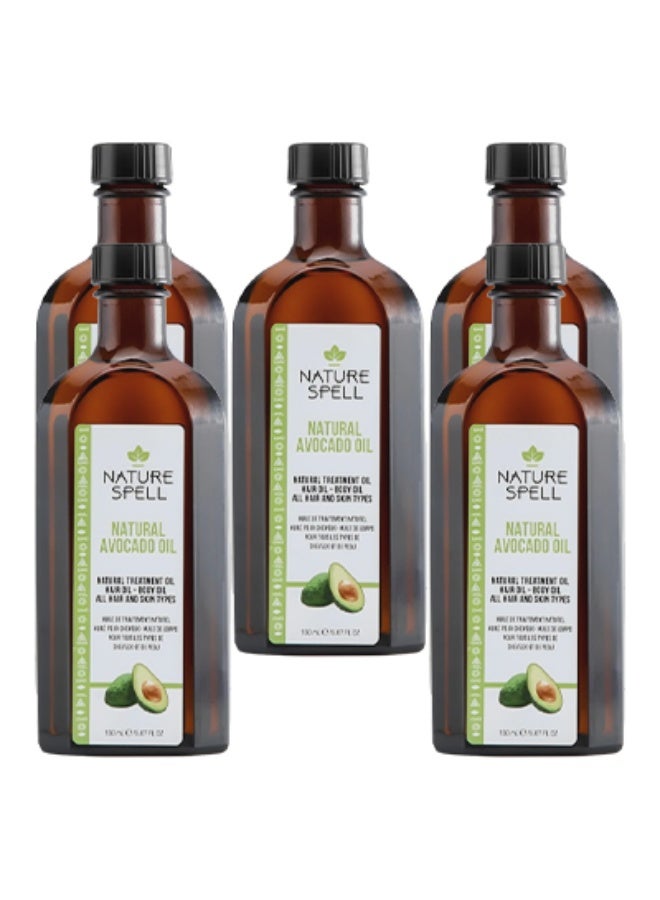 نايتشر سبيل 5 قطع زيت الأفوكادو الطبيعي لجميع أنواع الشعر والبشرة 150 مل - Image 1