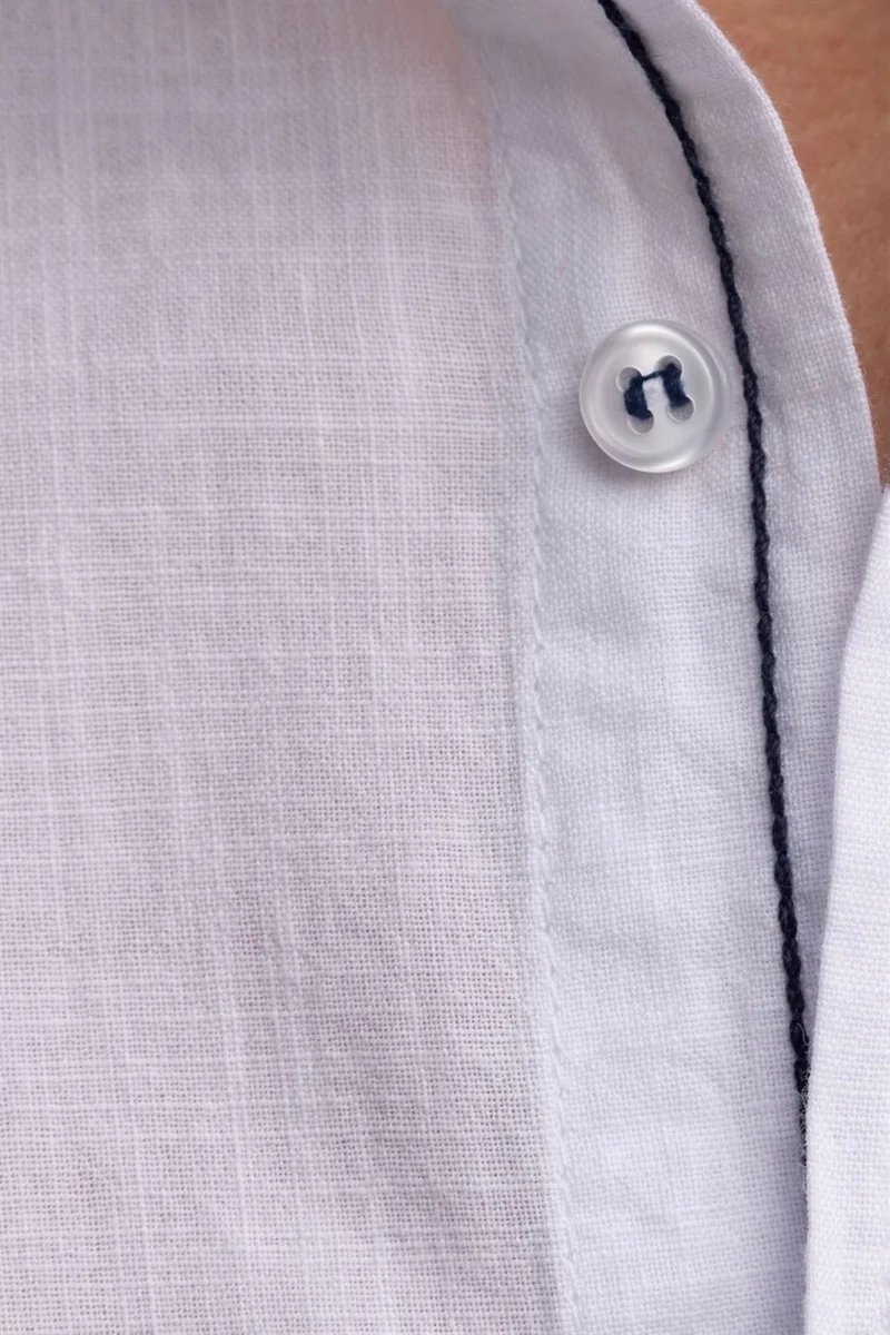 Tudors Classic Fit Long Sleeve Linen Plain Men's Shirt