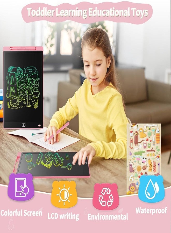 لوحة الكتابة الرقمية KRySt LCD مقاس 8.5 بوصة | لوحة رسم رقمية للأطفال | لوحة كتابة إلكترونية محمولة للرسم والتعلم | لوحة كتابة قابلة للمسح للمنزل والمدرسة (وردي) - Image 3