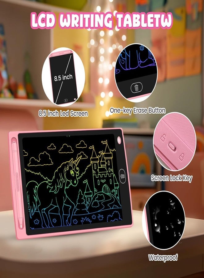 لوحة الكتابة الرقمية KRySt LCD مقاس 8.5 بوصة | لوحة رسم رقمية للأطفال | لوحة كتابة إلكترونية محمولة للرسم والتعلم | لوحة كتابة قابلة للمسح للمنزل والمدرسة (وردي) - Image 2