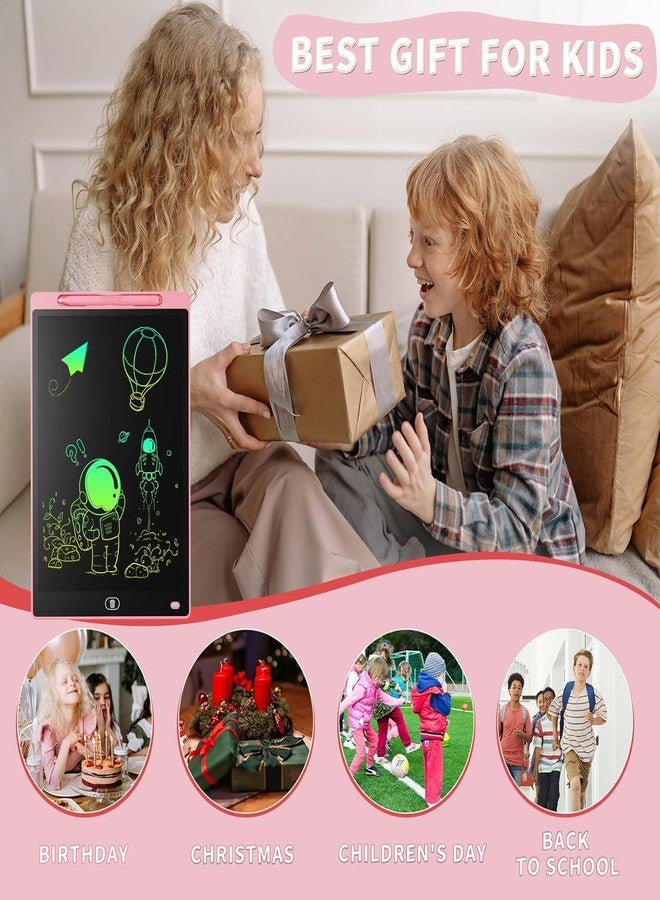 لوحة الكتابة الرقمية KRySt LCD مقاس 8.5 بوصة | لوحة رسم رقمية للأطفال | لوحة كتابة إلكترونية محمولة للرسم والتعلم | لوحة كتابة قابلة للمسح للمنزل والمدرسة (وردي) - Image 4