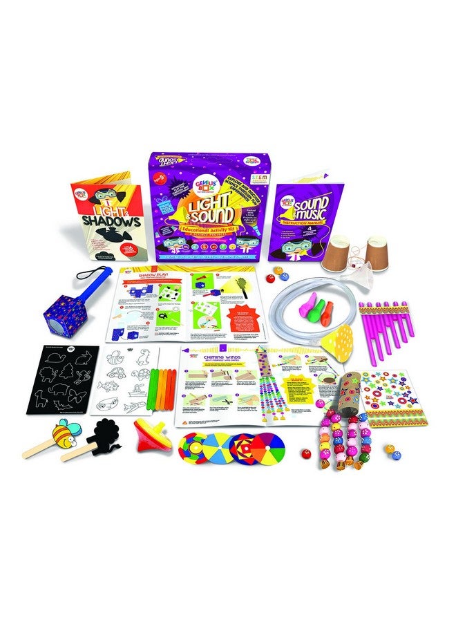 Genius Box - Play some Learning STEM Toy for 5+ Year Age: Light and Sound DIY,Activity Kit, Learning Kit, Educational Kit,Multicolor, Wood;Paper 15 Activity Kit - Image 2