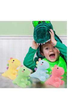 Excefore 4 PCS Stuffed Dinosaurs Animal Toy with Keychain, Mini Dinosaur Stuffed Animals, Suitable for for Kids Theme Party Birthday Gifts  - Image 5