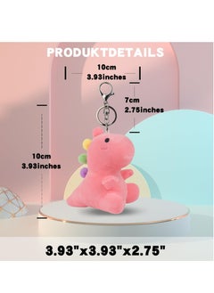Excefore 4 PCS Stuffed Dinosaurs Animal Toy with Keychain, Mini Dinosaur Stuffed Animals, Suitable for for Kids Theme Party Birthday Gifts  - Image 2