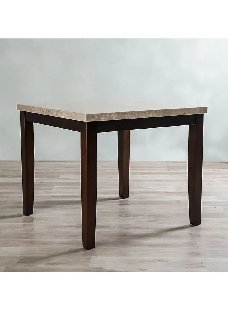 DANUBE HOME Brody 4-Seater Counter Height Dining Table Strong and Sturdy Kitchen Dining Table Modern Design Furniture For Home Living Room Dining Room L 107 x W 107 x H 92 cm-Beige  - Image 2