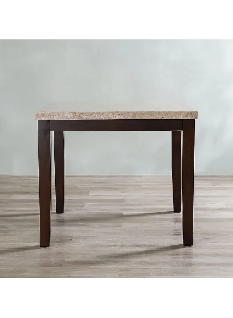 DANUBE HOME Brody 4-Seater Counter Height Dining Table Strong and Sturdy Kitchen Dining Table Modern Design Furniture For Home Living Room Dining Room L 107 x W 107 x H 92 cm-Beige  - Image 1