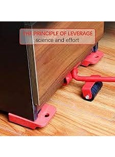 PRABODH PRABODH Furniture Shifting ToolHeavy Furniture Lifter and Mover Tool SetTransport Set Lift ROLL Lever Castor Appliance Furniture Moving Set Up to 150 KG Multicolor  - Image 3
