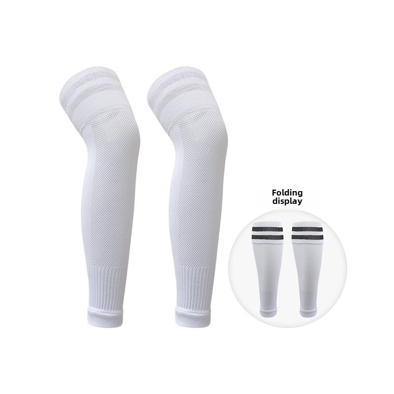New Over-Knee Breathable Soccer Shin Guard Socks 609 black  - Image 5